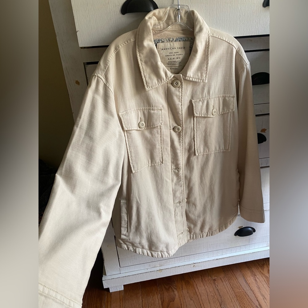 American Eagle Shacket - Soft Oat Small